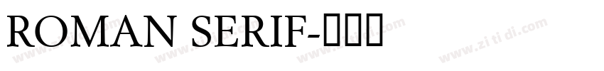 ROMAN SERIF字体转换